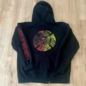 Vintage Independent Truck Company Black Zip Up Hoodie